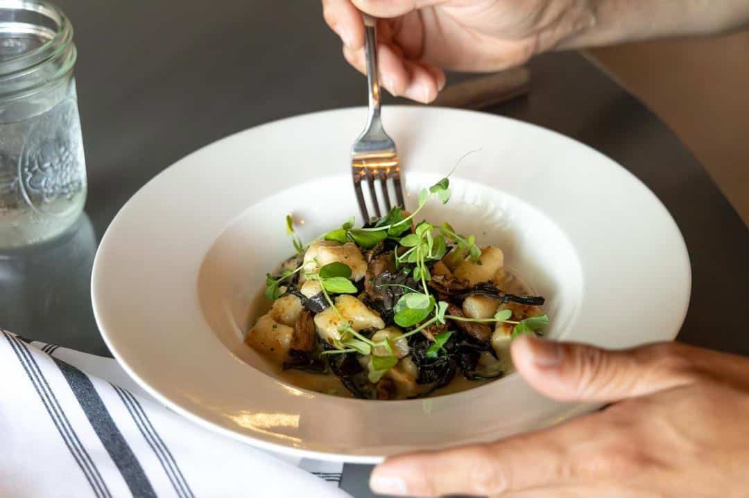 barley mushroom gnocchi at Preserve restaurant