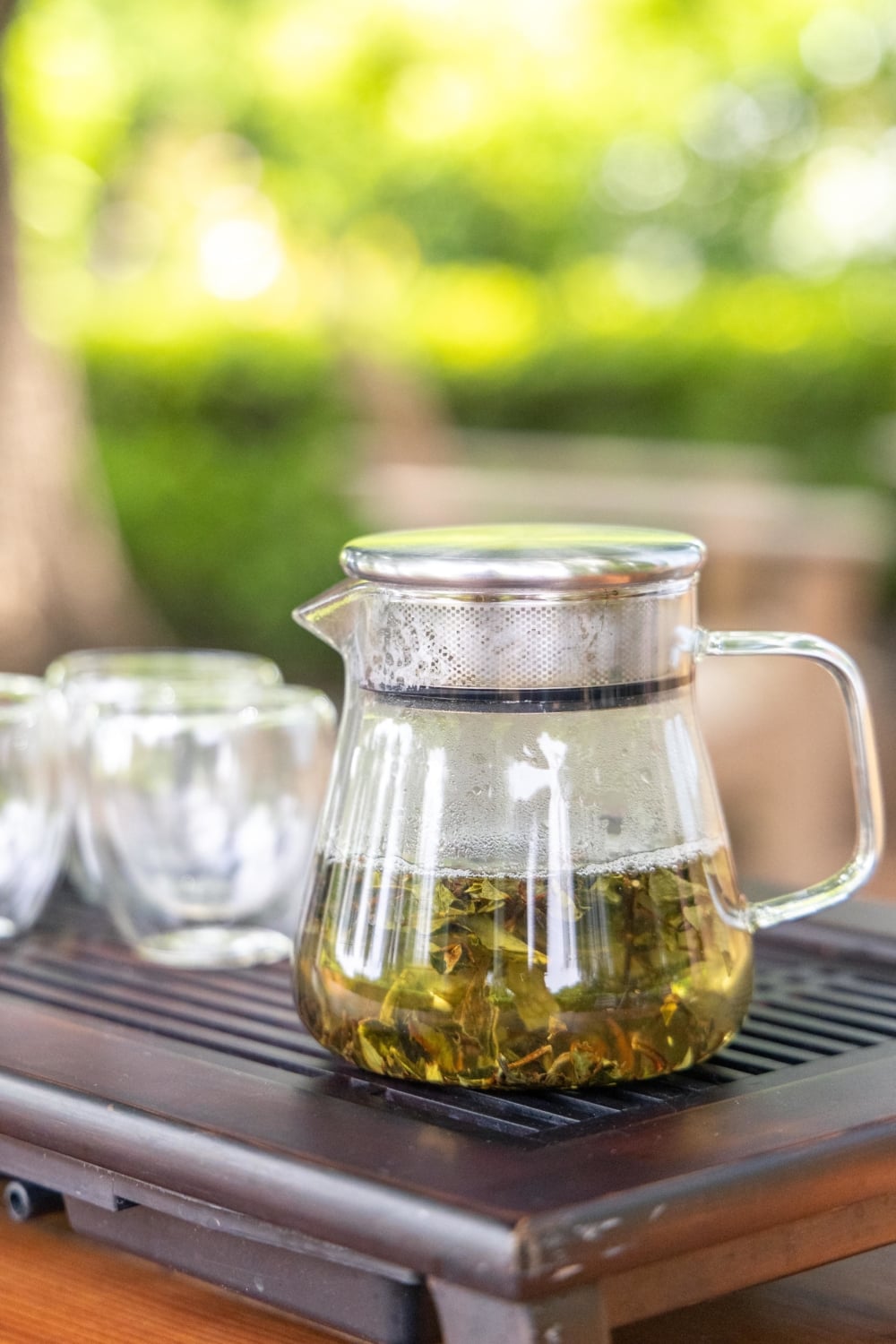 a kettle of tea at Redwood Tea Estate