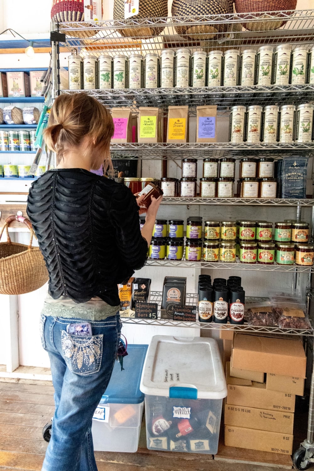 shopping at Millie's Mercantile at Soil Born Farms