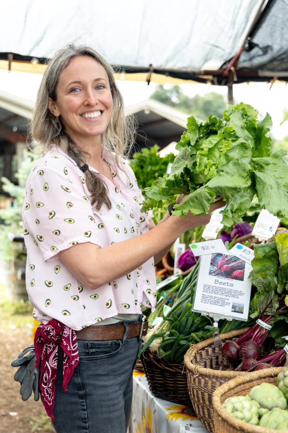 shopping for produce at Soil Born Farms