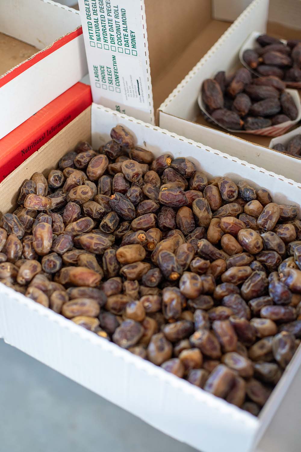 A large box of dates.