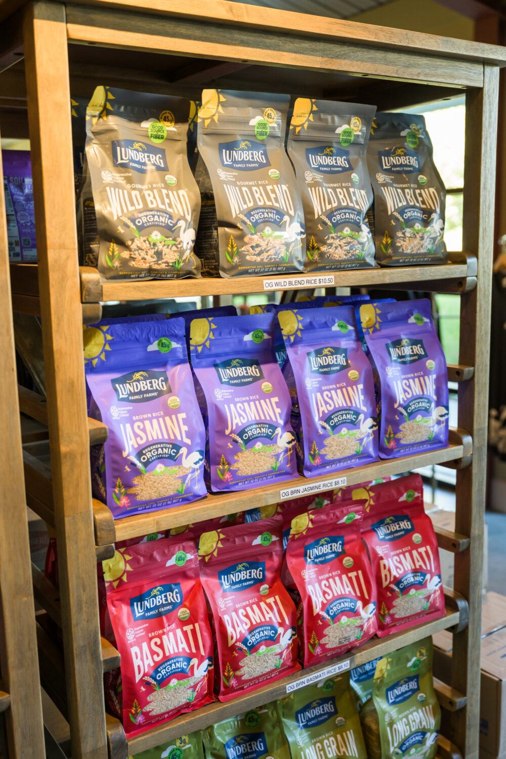 different types of rice grown at Lundberg Family Farms