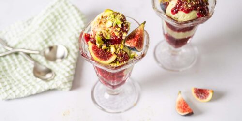 Fig Pistachio Ice Cream Sundae
